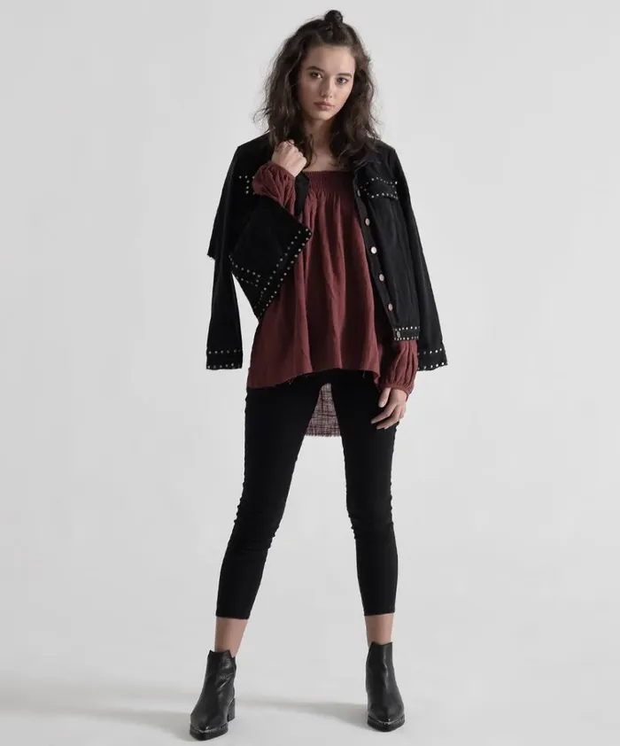 TAHITIAN PEARL MUSLIN TOP 0 Women One Teaspoon Tops TAHITIAN PEARL MUSLIN TOP 0 Women One Teaspoon Tops