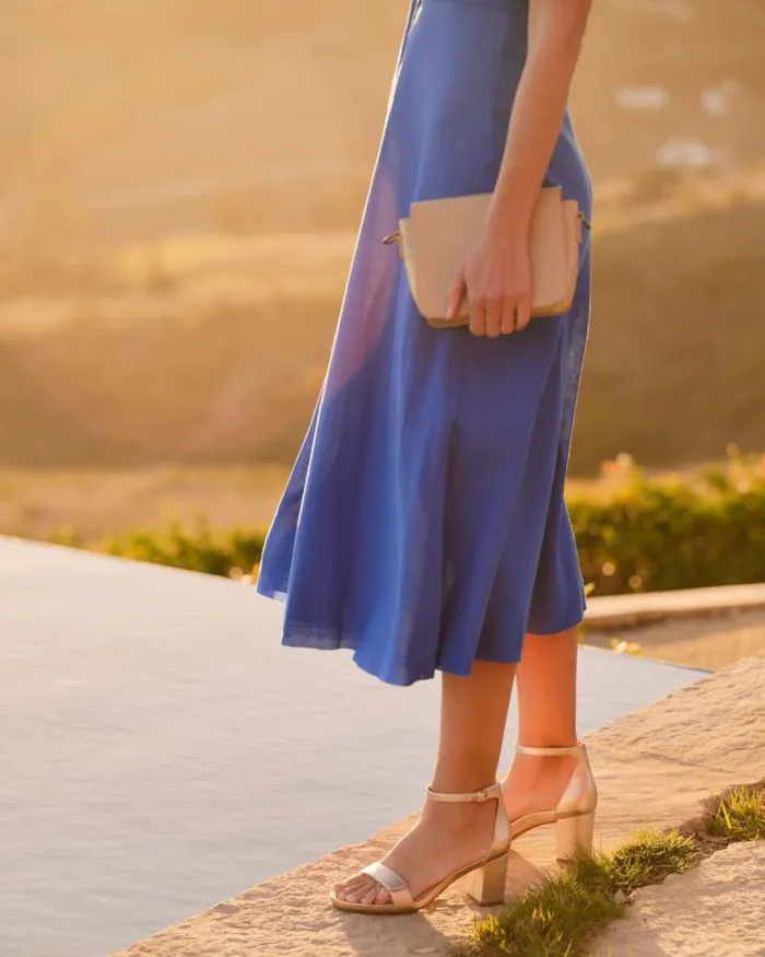 Tempo Strap Metatarsal Gold Womens Abeo Dress