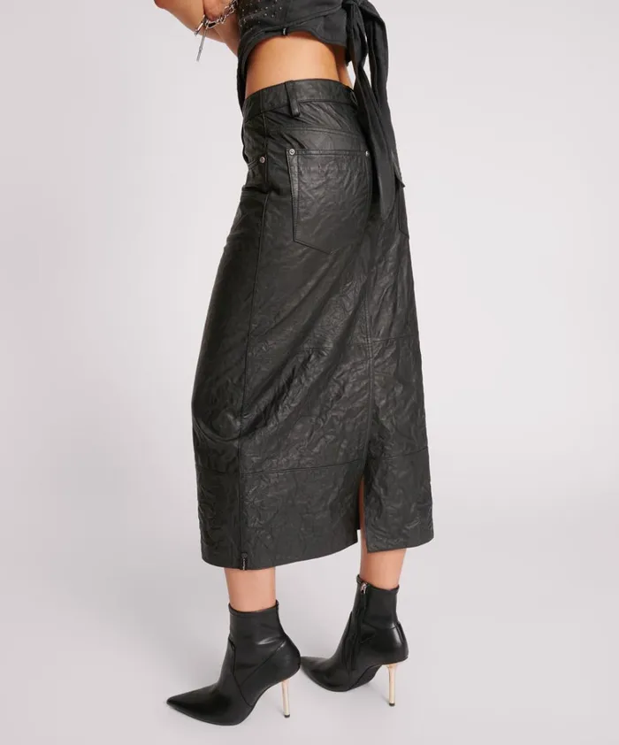 TEXTURED LEATHER CASSIDY LEATHER SKIRT Women One Teaspoon Bottoms