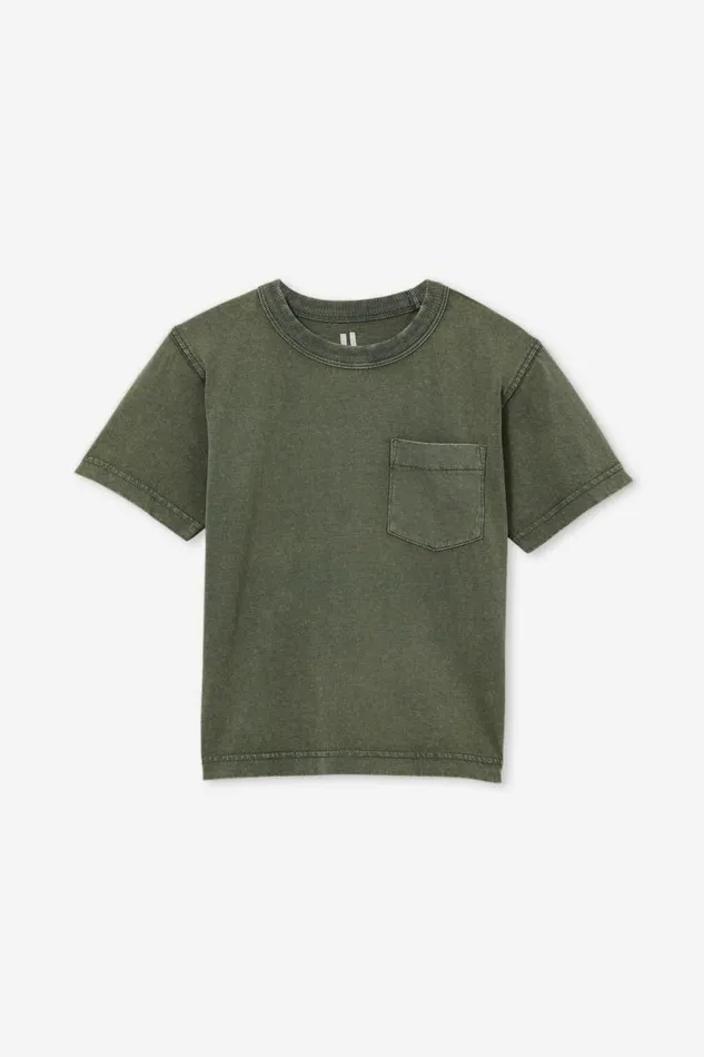 The Essential Short Sleeve Tee Swag Green Wash Boys Cotton On Tops and TShirts