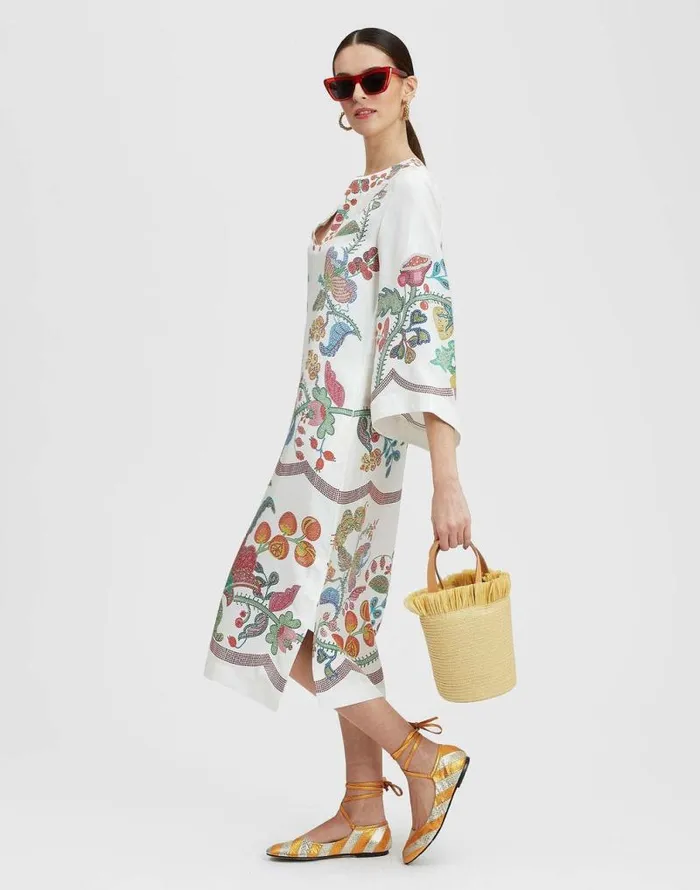 The Kaftan Grenadilla Place Off White Women La Double J Dresses