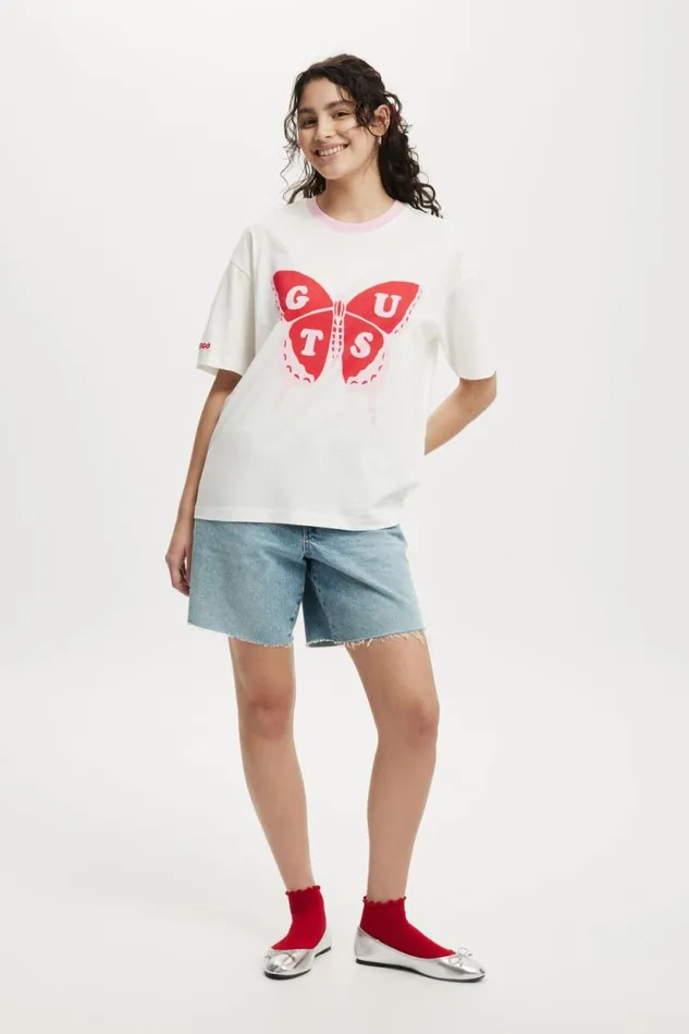 The Lcn Boxy Graphic Tee Lcn Br Olivia Rodrigo Guts Butterflyvw Women Cotton On Tops The Lcn Boxy Graphic Tee Lcn Br Olivia Rodrigo Guts Butterflyvw Women Cotton On Tops