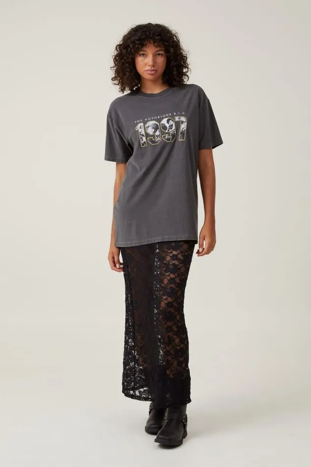 The Oversized Hip Hop Tee Lcn Mt Biggie 1997graphite Women Cotton On Tops The Oversized Hip Hop Tee Lcn Mt Biggie 1997graphite Women Cotton On Tops