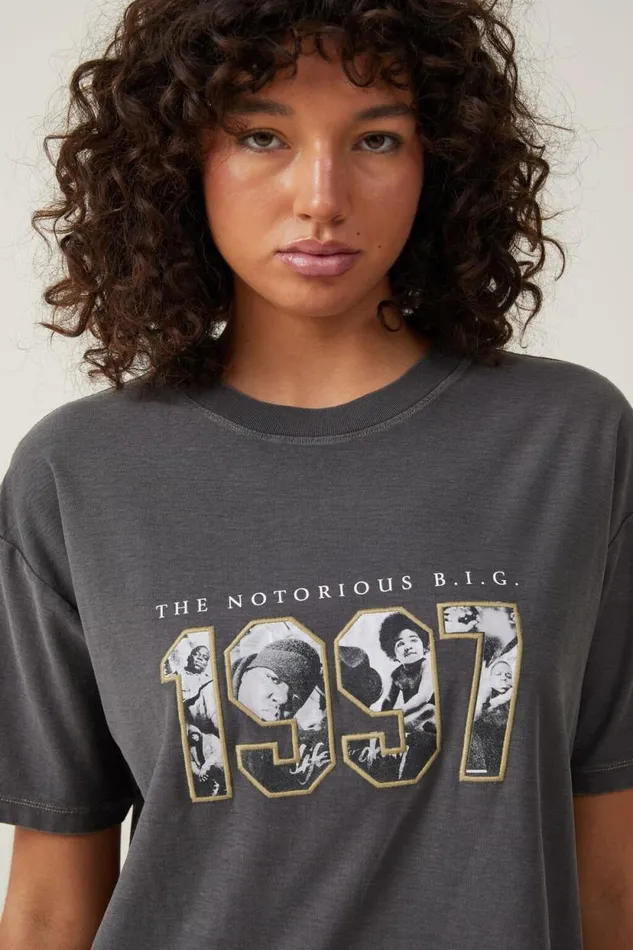 The Oversized Hip Hop Tee Lcn Mt Biggie 1997graphite Women Cotton On Tops The Oversized Hip Hop Tee Lcn Mt Biggie 1997graphite Women Cotton On Tops