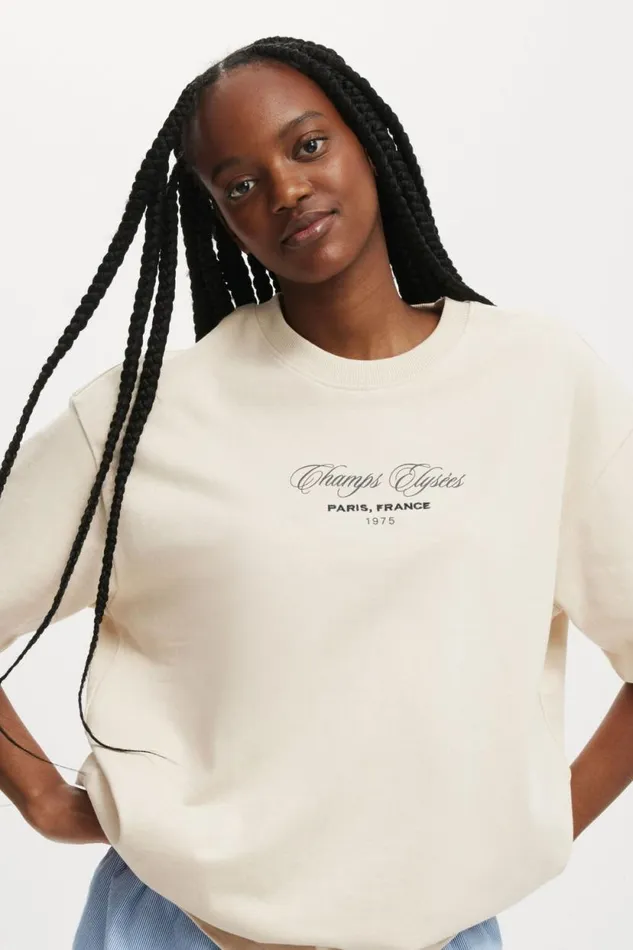 The Premium Boxy Graphic Tee Champs Elysees Franceblondie Women Cotton On Tops The Premium Boxy Graphic Tee Champs Elysees Franceblondie Women Cotton On Tops