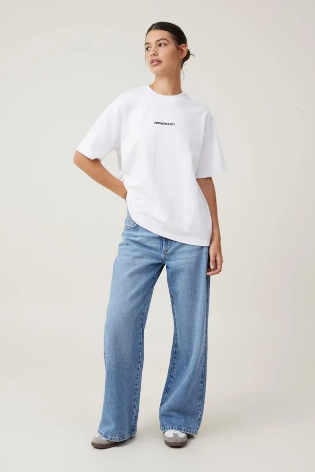 The Premium Boxy Graphic Tee Lorem Ipsum White Women Cotton On Tops The Premium Boxy Graphic Tee Lorem Ipsum White Women Cotton On Tops