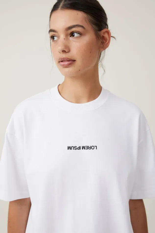The Premium Boxy Graphic Tee Lorem Ipsum White Women Cotton On Tops The Premium Boxy Graphic Tee Lorem Ipsum White Women Cotton On Tops