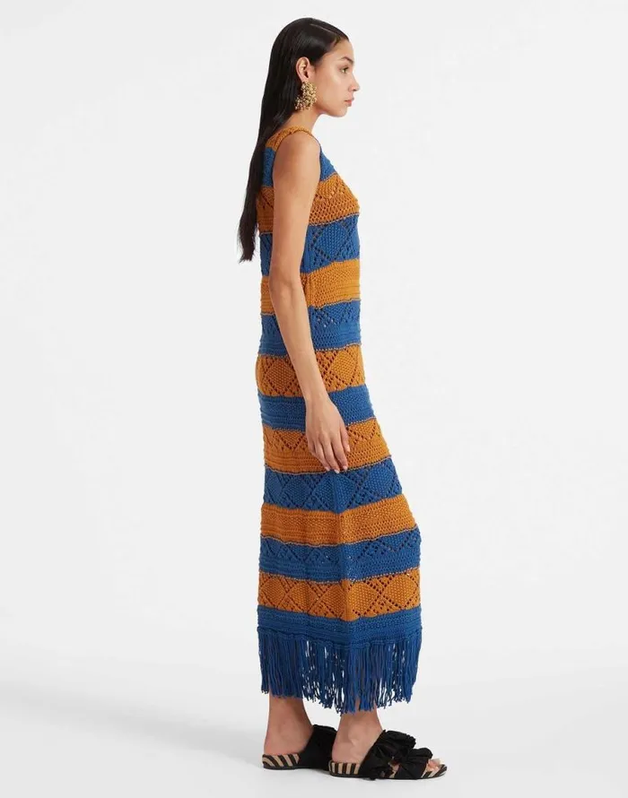 The Yarn Dress Solid Blue Petrol Women La Double J Dresses The Yarn Dress Solid Blue Petrol Women La Double J Dresses
