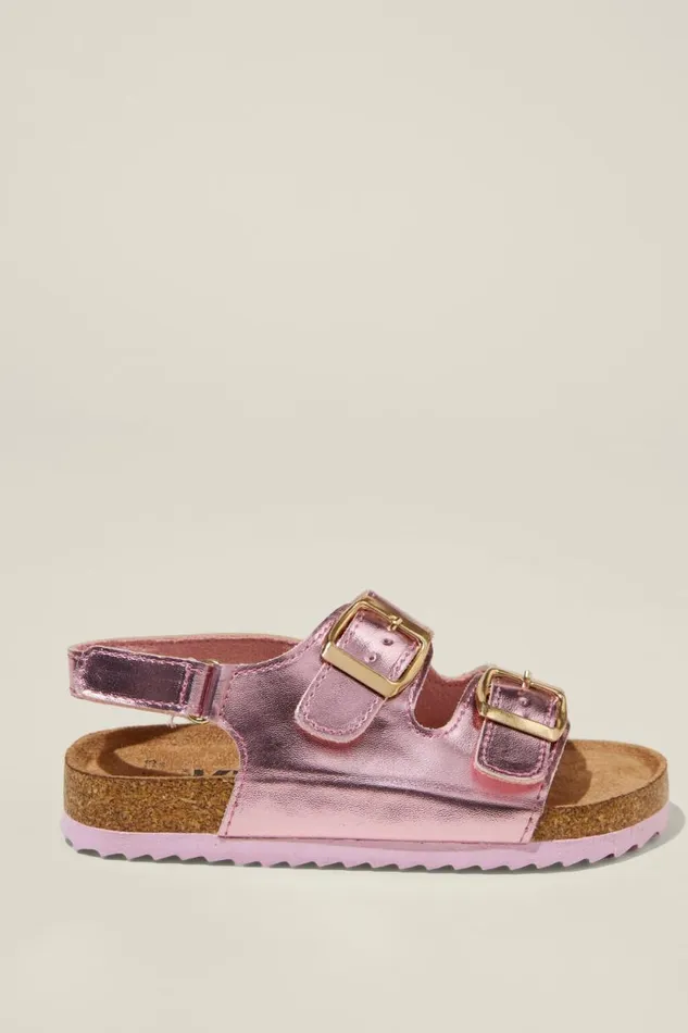 Theo Sandal Pink Metallic Girls Cotton On Flats and Sandals
