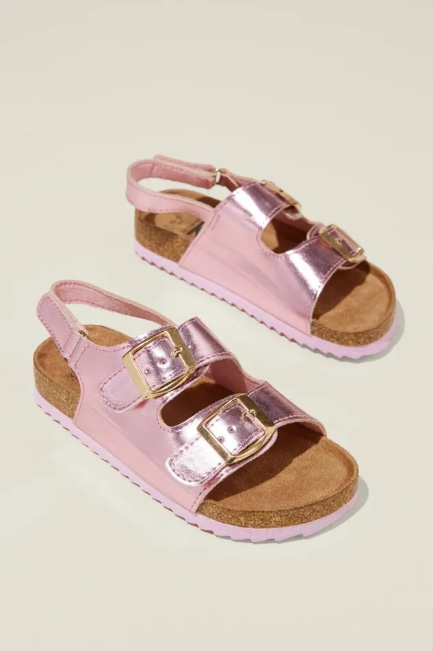 Theo Sandal Pink Metallic Girls Cotton On Flats and Sandals Theo Sandal Pink Metallic Girls Cotton On Flats and Sandals