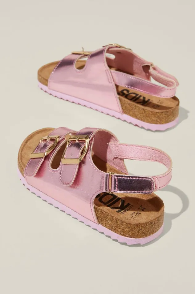 Theo Sandal Pink Metallic Girls Cotton On Flats and Sandals Theo Sandal Pink Metallic Girls Cotton On Flats and Sandals