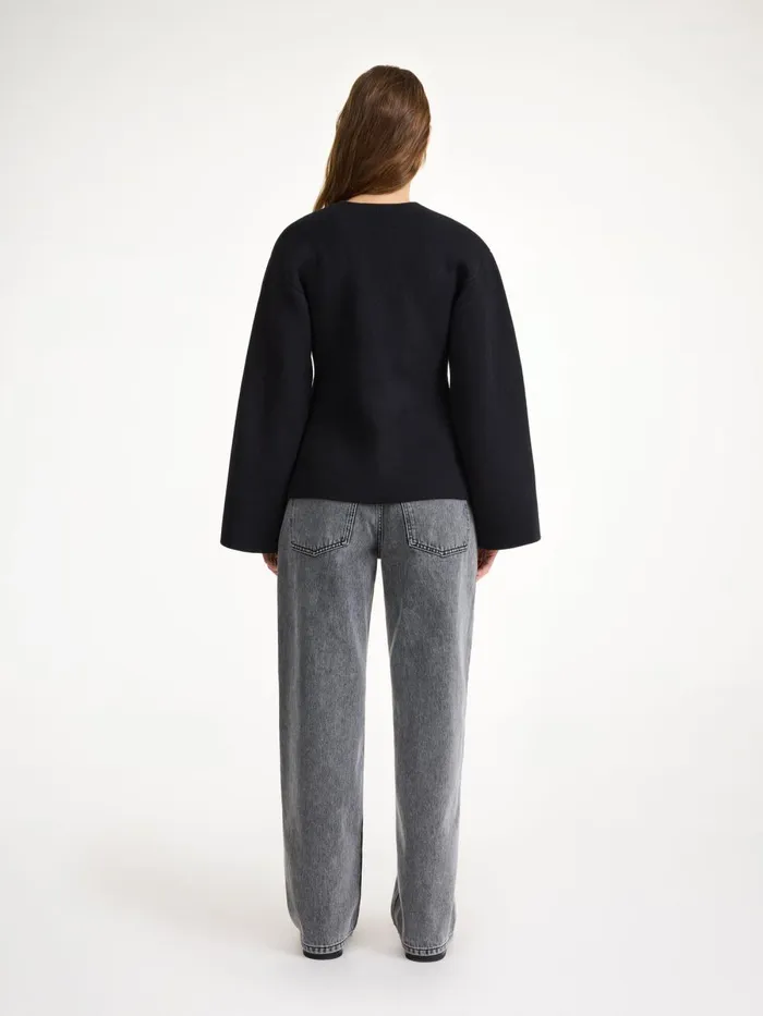 Tinley WoolBlend Cardigan Black Women By Malene Birger Knitwear
