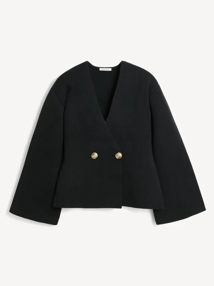 Tinley WoolBlend Cardigan Black Women By Malene Birger Knitwear
