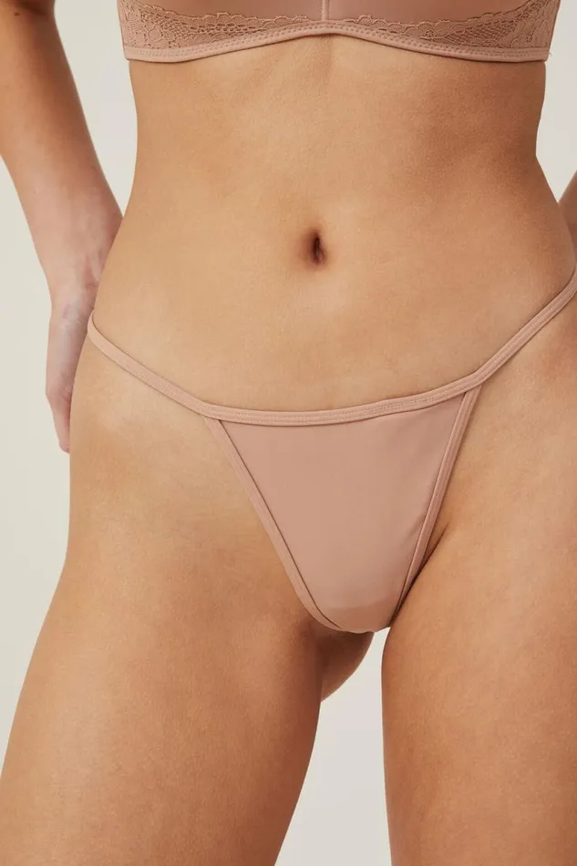 Tiny Invisible Tanga G String Maple Sugar Women Cotton On Panties