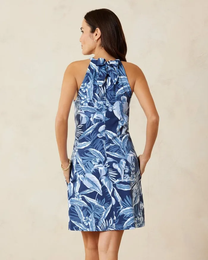 Tommy Bahama Aubrey Gulf Shore Halter IslandZone Dress Island Navy Women Dresses Tommy Bahama Aubrey Gulf Shore Halter IslandZone Dress Island Navy Women Dresses