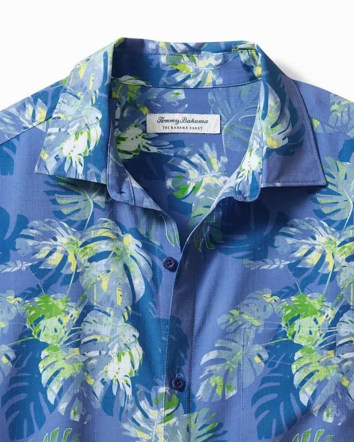 Tommy Bahama Bahama Coast Marina Fronds IslandZone ShortSleeve Shirt Capri Blue Men Shirts Tommy Bahama Bahama Coast Marina Fronds IslandZone ShortSleeve Shirt Capri Blue Men Shirts