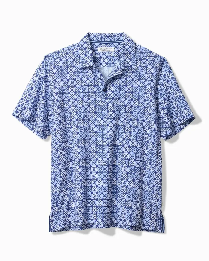 Tommy Bahama Bahama Coast Tropical Tiles IslandZone Polo Dark Cobalt Men Shirts Tommy Bahama Bahama Coast Tropical Tiles IslandZone Polo Dark Cobalt Men Shirts