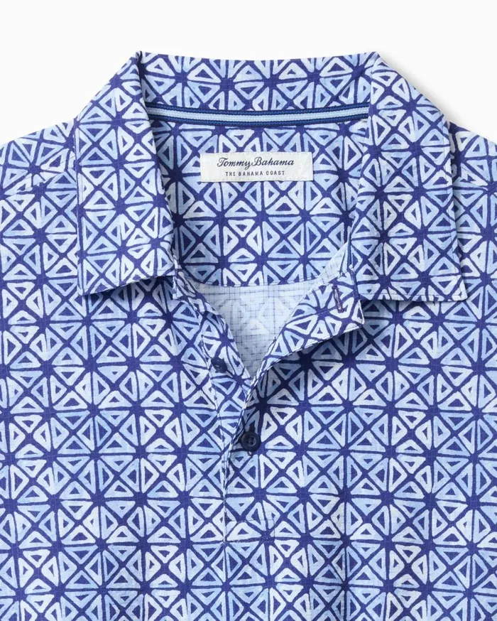 Tommy Bahama Bahama Coast Tropical Tiles IslandZone Polo Dark Cobalt Men Shirts Tommy Bahama Bahama Coast Tropical Tiles IslandZone Polo Dark Cobalt Men Shirts