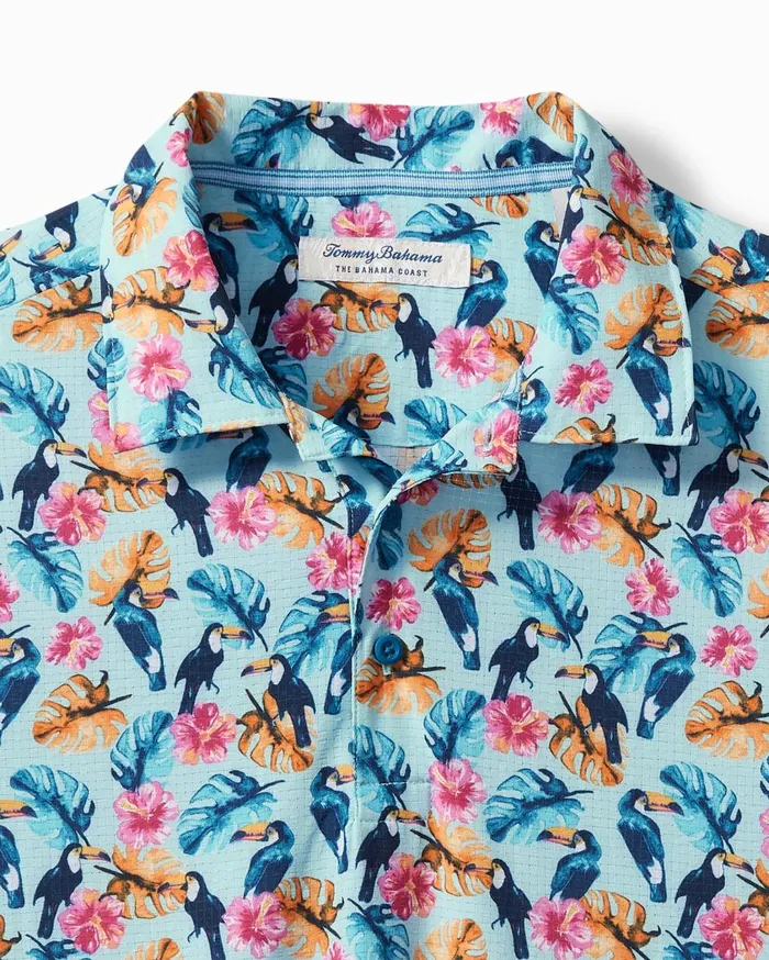 Tommy Bahama Bahama Coast You Can Toucan IslandZone Polo Opal Men Shirts Tommy Bahama Bahama Coast You Can Toucan IslandZone Polo Opal Men Shirts