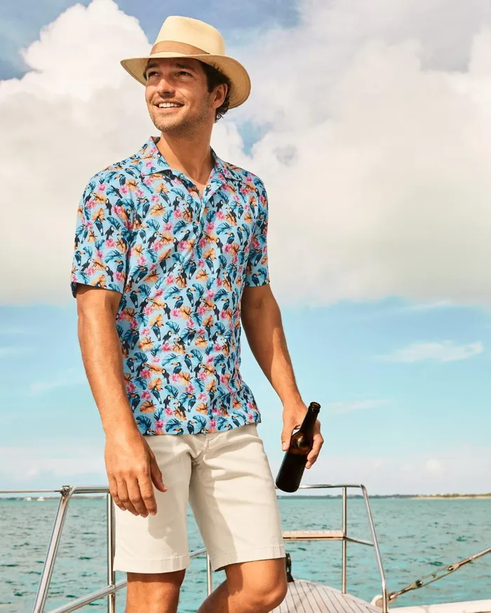 Tommy Bahama Bahama Coast You Can Toucan IslandZone Polo Opal Men Shirts Tommy Bahama Bahama Coast You Can Toucan IslandZone Polo Opal Men Shirts