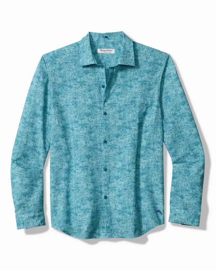 Tommy Bahama Big and Tall Bahama Coast Palm Treescape LongSleeve Shirt Mambo Blue Big and Tall Shirts Tommy Bahama Big and Tall Bahama Coast Palm Treescape LongSleeve Shirt Mambo Blue Big and Tall Shirts