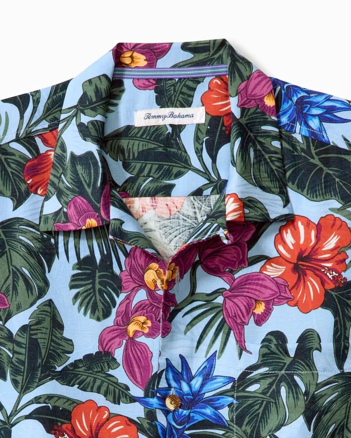 Tommy Bahama Big and Tall Garden Of Hope And Courage IslandZone Camp Shirt Aqua Ice Big and Tall Shirts Tommy Bahama Big and Tall Garden Of Hope And Courage IslandZone Camp Shirt Aqua Ice Big and Tall Shirts