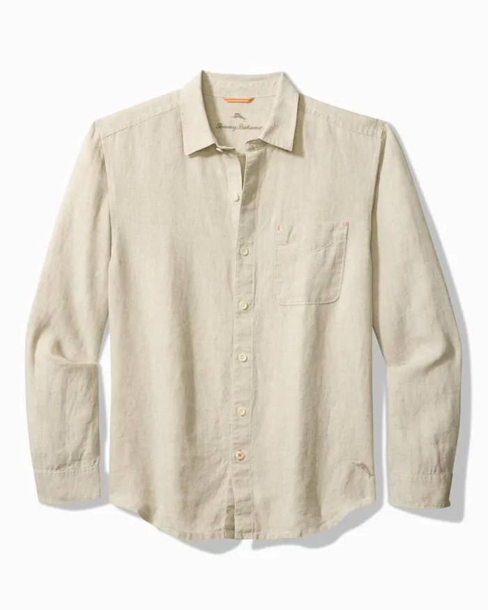 Tommy Bahama Big and Tall Sea Glass Breezer Linen Shirt Natural Big and Tall Shirts Tommy Bahama Big and Tall Sea Glass Breezer Linen Shirt Natural Big and Tall Shirts