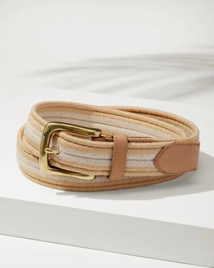 Tommy Bahama Canvas Webbed Belt Navy Men Belts