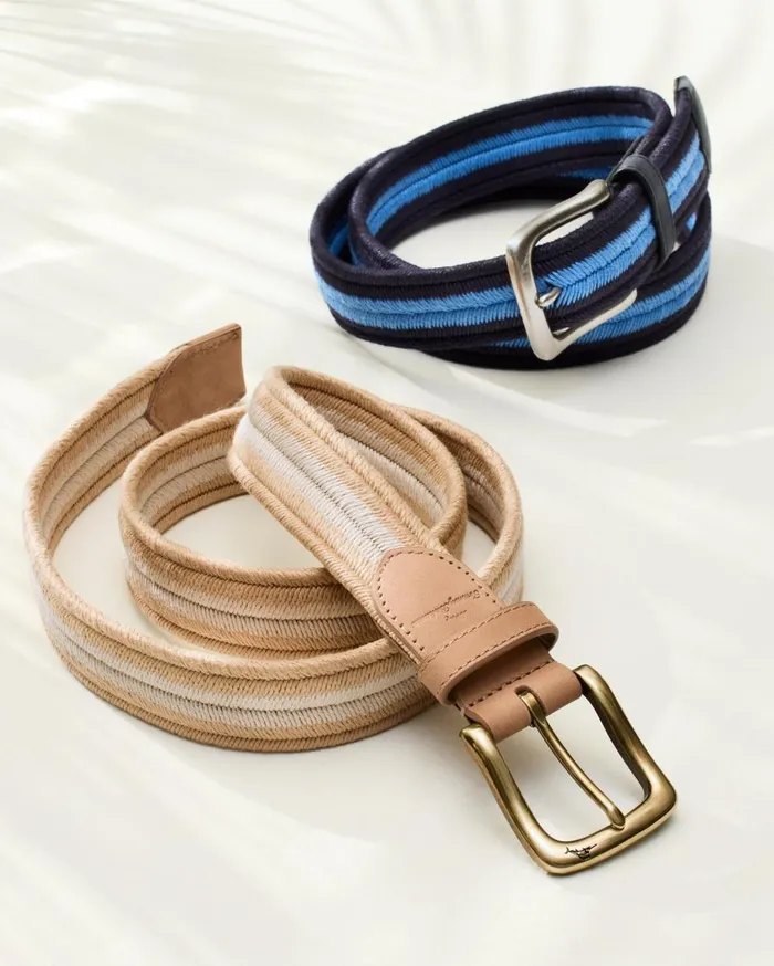 Tommy Bahama Canvas Webbed Belt Navy Men Belts Tommy Bahama Canvas Webbed Belt Navy Men Belts