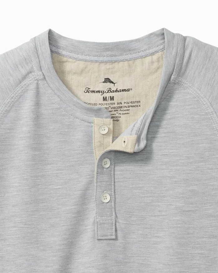 Tommy Bahama Coasta Vera ShortSleeve Henley Ash Grey Men TShirts Tommy Bahama Coasta Vera ShortSleeve Henley Ash Grey Men TShirts