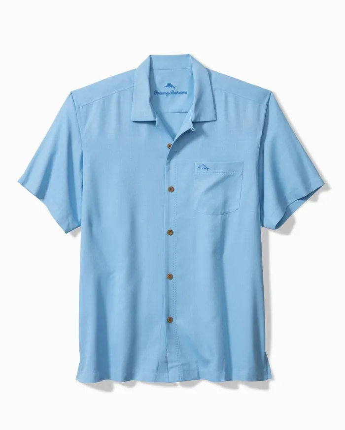 Tommy Bahama Coastal Breeze Check IslandZone Camp Shirt Breaker Men Shirts
