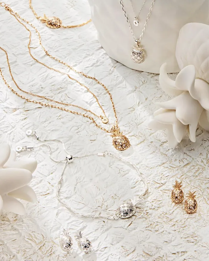 Tommy Bahama Crystal Collection Silver Pineapple Layered Necklace Silver Women Jewelry Collections Tommy Bahama Crystal Collection Silver Pineapple Layered Necklace Silver Women Jewelry Collections