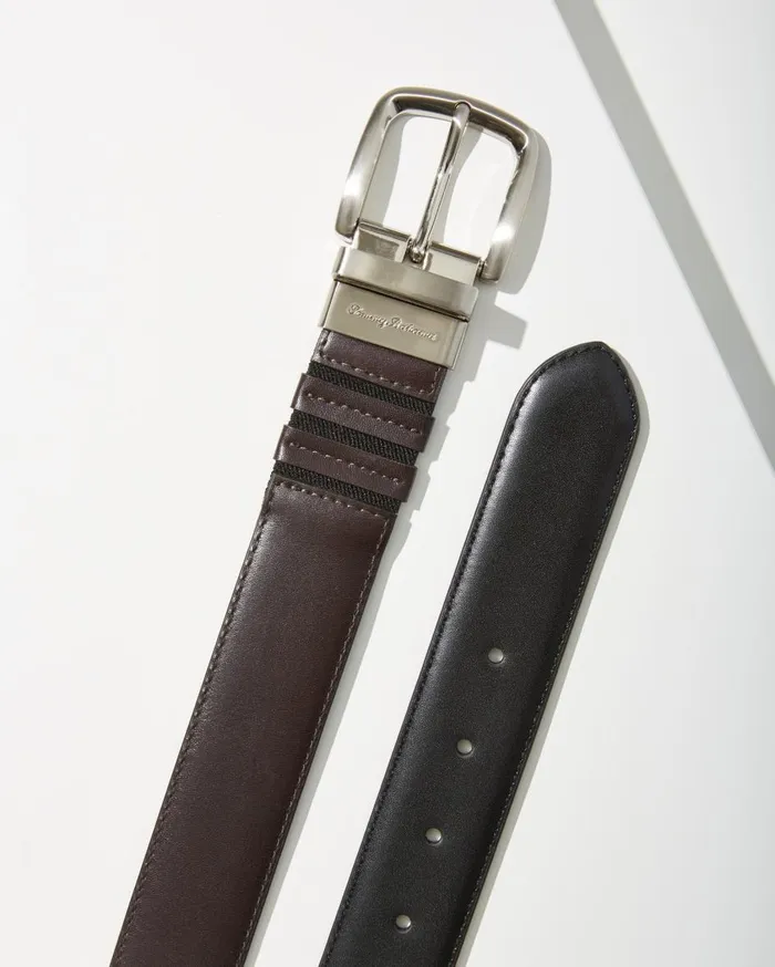 Tommy Bahama Embossed Leather Belt Dark Brown Men Belts Tommy Bahama Embossed Leather Belt Dark Brown Men Belts