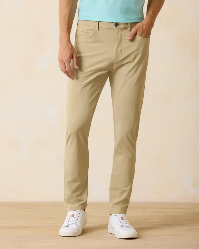 Tommy Bahama Havana Herringbone Pants Khaki Sands Men Pants and Chinos