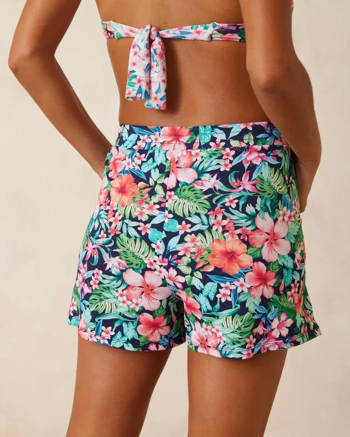 Tommy Bahama Island Cays Flora Beach Shorts Mare Navy Women Coverups Tommy Bahama Island Cays Flora Beach Shorts Mare Navy Women Coverups