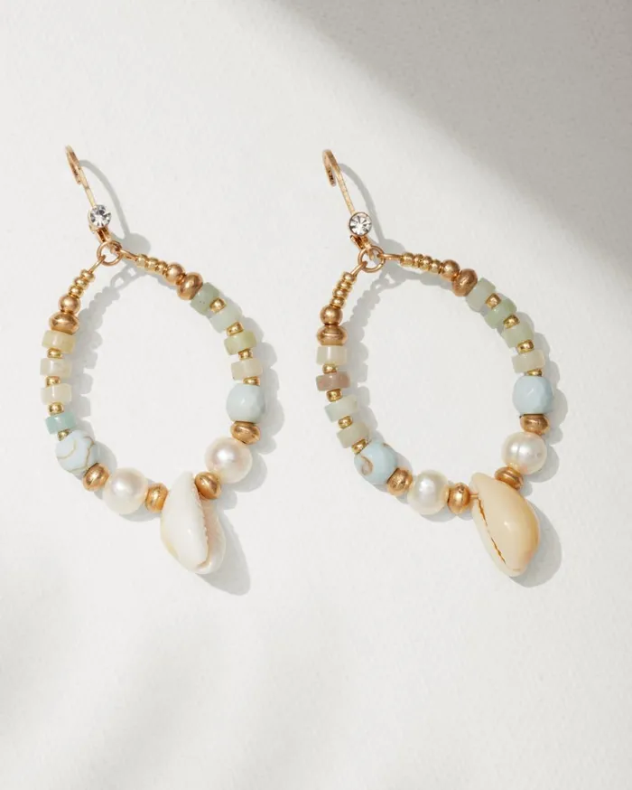 Tommy Bahama Kihei Collection Drop Hoop Earrings Gold Women Jewelry Collections Tommy Bahama Kihei Collection Drop Hoop Earrings Gold Women Jewelry Collections