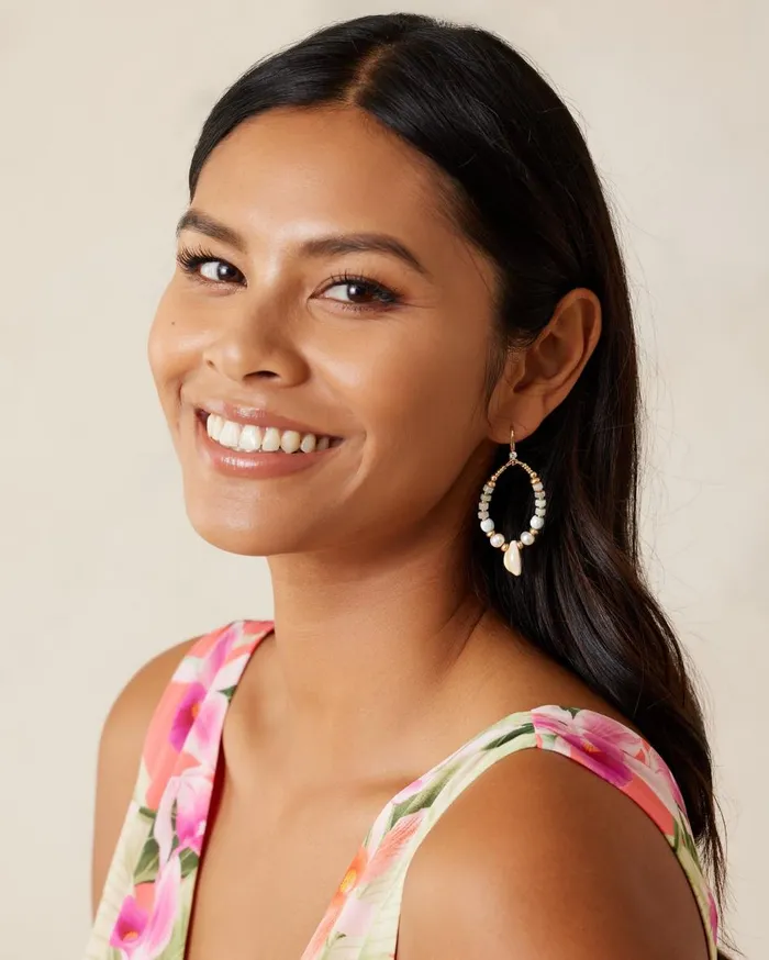 Tommy Bahama Kihei Collection Drop Hoop Earrings Gold Women Jewelry Collections Tommy Bahama Kihei Collection Drop Hoop Earrings Gold Women Jewelry Collections
