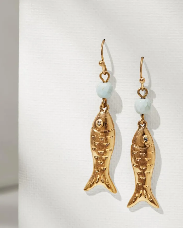 Tommy Bahama Kihei Collection Fish Drop Earrings Gold Women Jewelry Collections Tommy Bahama Kihei Collection Fish Drop Earrings Gold Women Jewelry Collections