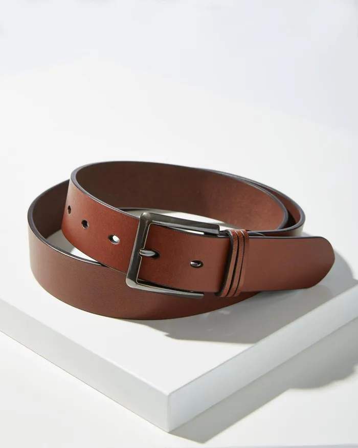 Tommy Bahama Leather Lace Braid Belt Black Men Belts