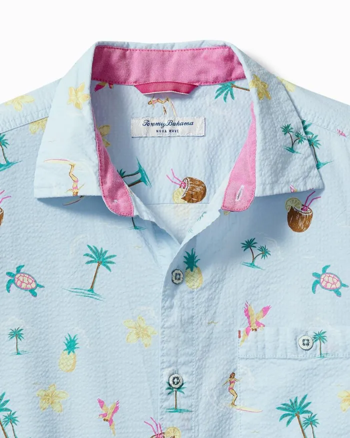 Tommy Bahama Nova Wave Surf039s Up ShortSleeve Shirt Dew Drop Men Shirts Tommy Bahama Nova Wave Surf039s Up ShortSleeve Shirt Dew Drop Men Shirts