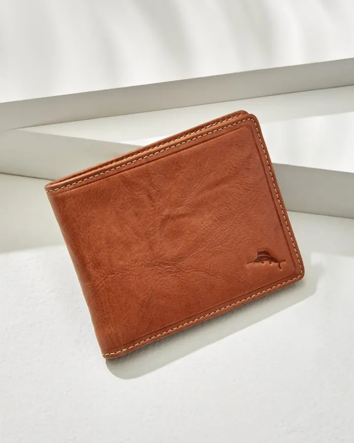 Tommy Bahama Scotchgrain Leather Magnetic Front Pocket Wallet Black MenBig and Tall Wallets and Accessories Tommy Bahama Scotchgrain Leather Magnetic Front Pocket Wallet Black MenBig and Tall Wallets and Accessories