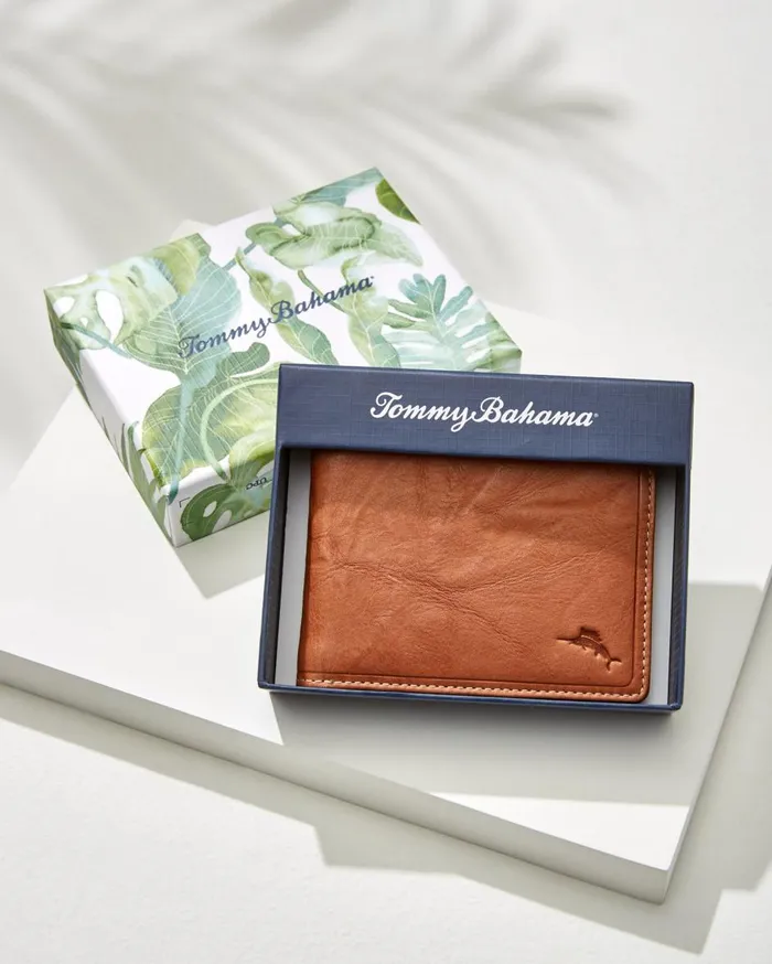 Tommy Bahama Scotchgrain Leather Magnetic Front Pocket Wallet Black MenBig and Tall Wallets and Accessories Tommy Bahama Scotchgrain Leather Magnetic Front Pocket Wallet Black MenBig and Tall Wallets and Accessories