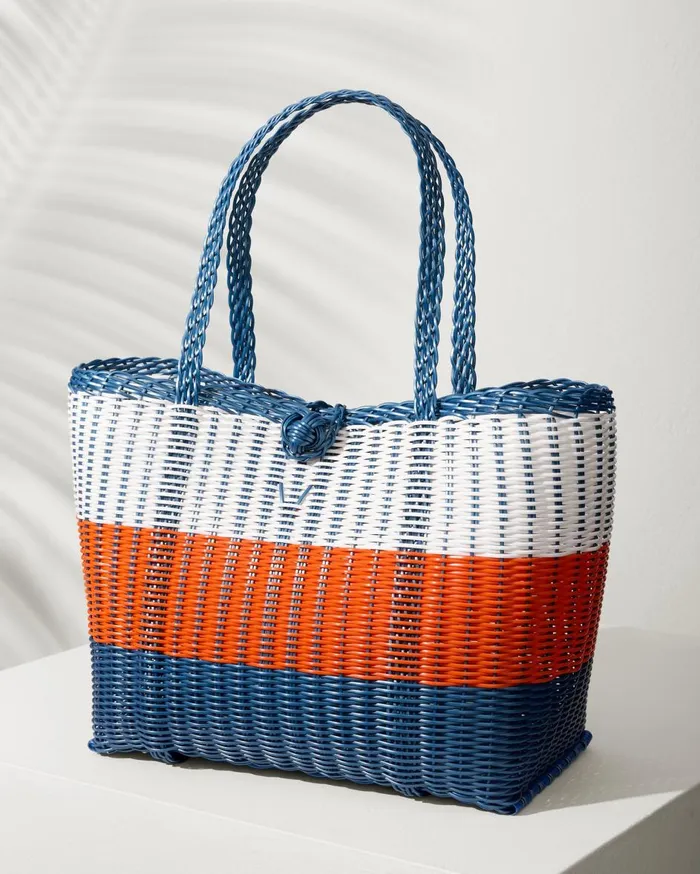 Tommy Bahama Solid With A Diamond Woven Beach Tote Blue Fog WomenBeach and Home Handbags and Clutches Tommy Bahama Solid With A Diamond Woven Beach Tote Blue Fog WomenBeach and Home Handbags and Clutches