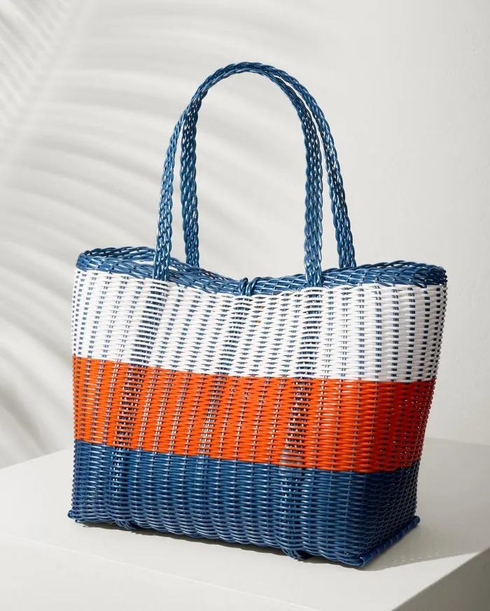 Tommy Bahama Solid With A Diamond Woven Beach Tote Blue Fog WomenBeach and Home Handbags and Clutches Tommy Bahama Solid With A Diamond Woven Beach Tote Blue Fog WomenBeach and Home Handbags and Clutches