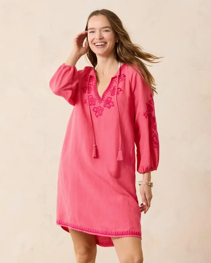 Tommy Bahama St Lucia Embroidered Coverup Dress Coral Coast Women Dresses Tommy Bahama St Lucia Embroidered Coverup Dress Coral Coast Women Dresses