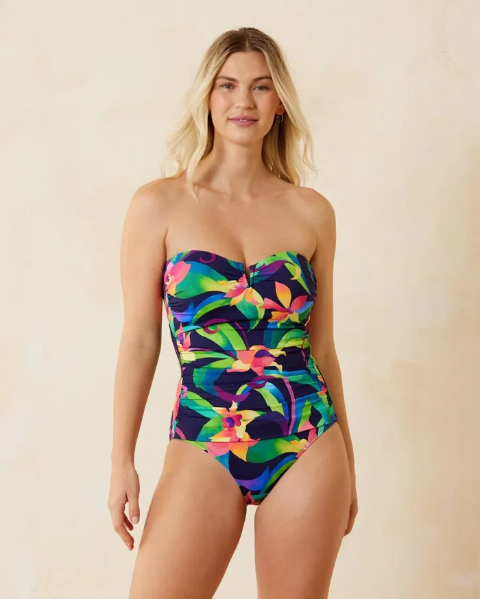 Tommy Bahama Summer Floral Reversible CrossBack OnePiece Swimsuit Coral Coast Rev Women OnePiece Suits Tommy Bahama Summer Floral Reversible CrossBack OnePiece Swimsuit Coral Coast Rev Women OnePiece Suits
