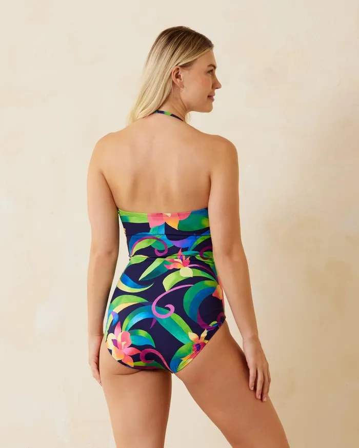 Tommy Bahama Summer Floral Reversible CrossBack OnePiece Swimsuit Coral Coast Rev Women OnePiece Suits Tommy Bahama Summer Floral Reversible CrossBack OnePiece Swimsuit Coral Coast Rev Women OnePiece Suits