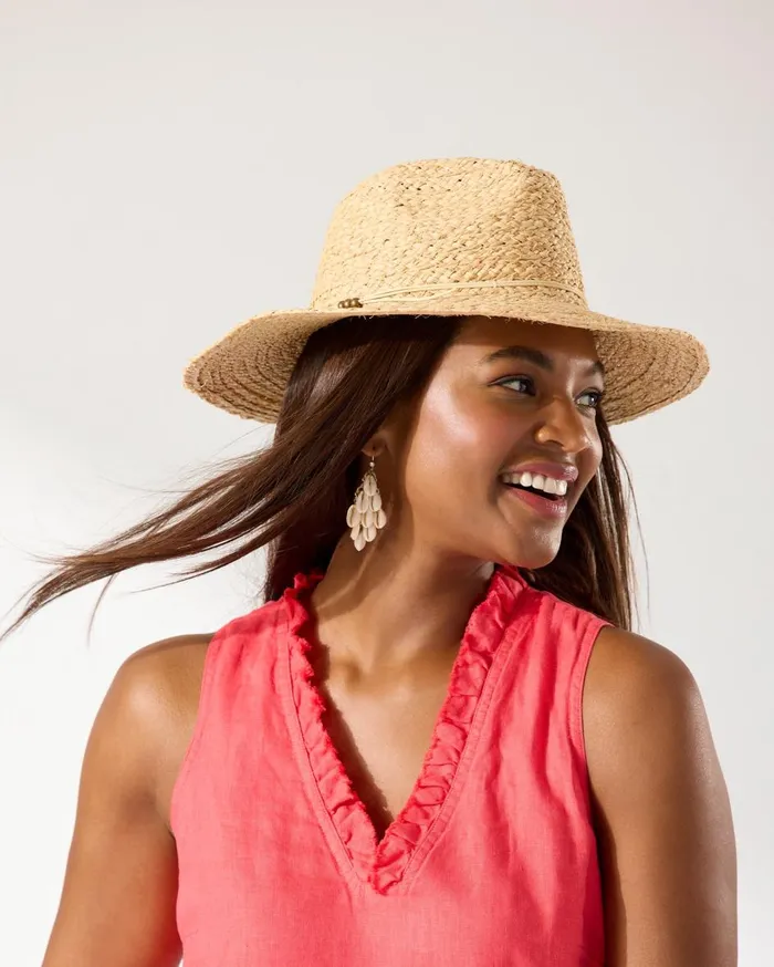 Tommy Bahama UltraBraid Fold Back Bow Hat Leopard Women Hats and Caps Tommy Bahama UltraBraid Fold Back Bow Hat Leopard Women Hats and Caps