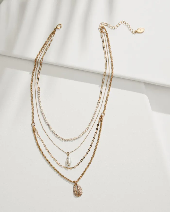 Tommy Bahama Virgin Gorda Layered Pearl Charm Necklace Gold Women Jewelry Collections Tommy Bahama Virgin Gorda Layered Pearl Charm Necklace Gold Women Jewelry Collections