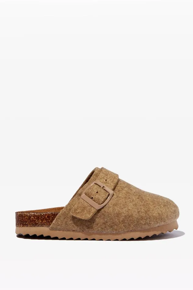 Tommy Buckle Slide Beige GirlsBoys Cotton On Flats and Sandals